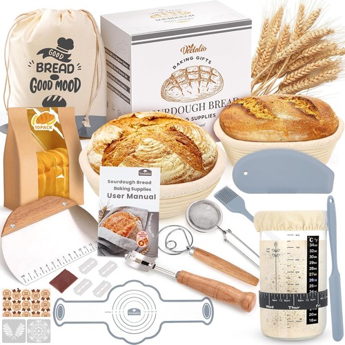 Sourdough starter kit with - starter,