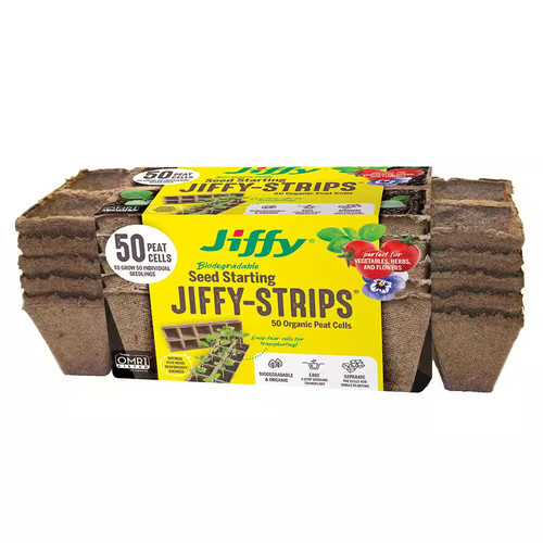 New jiffy peat strips - jiffy, seed